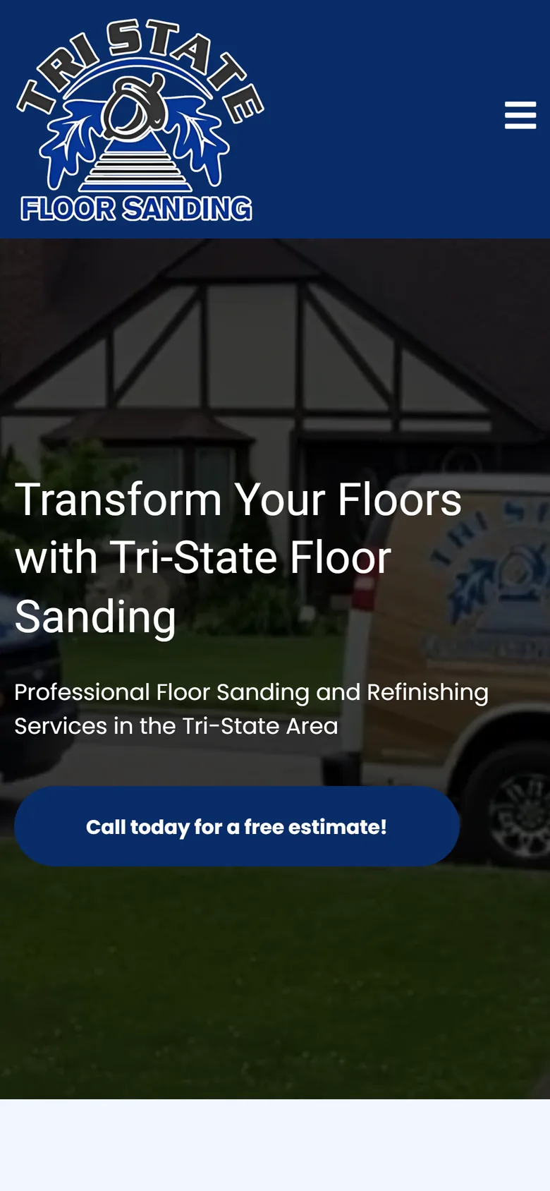 Tri-State Floor Sanding website on a phone